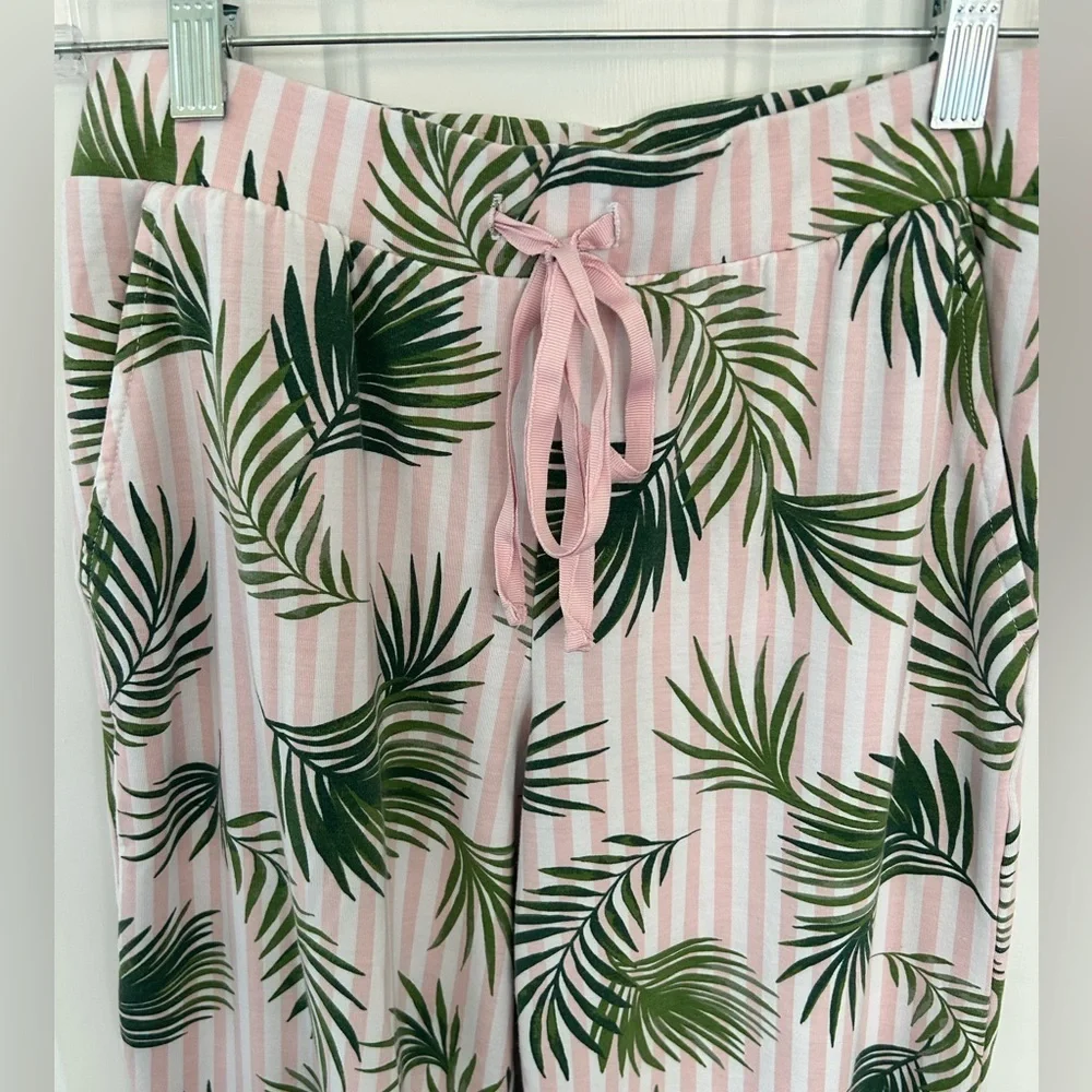Lands' End Palm Leaf Pajama Lounge Pants Size XS - Picture 2 of 4
